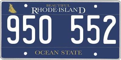 RI license plate 950552