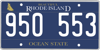 RI license plate 950553
