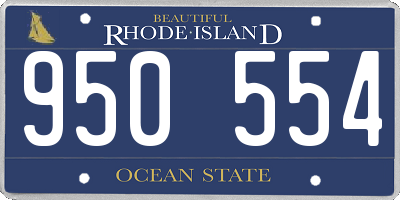 RI license plate 950554