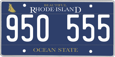 RI license plate 950555