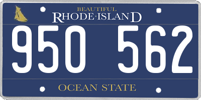 RI license plate 950562