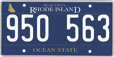 RI license plate 950563