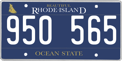RI license plate 950565