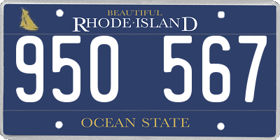 RI license plate 950567