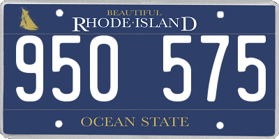 RI license plate 950575