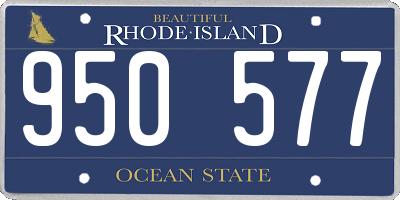 RI license plate 950577