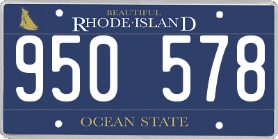 RI license plate 950578