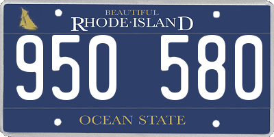RI license plate 950580