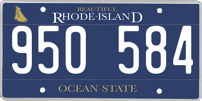 RI license plate 950584