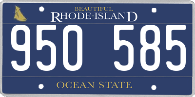 RI license plate 950585