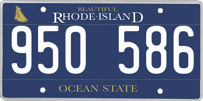 RI license plate 950586