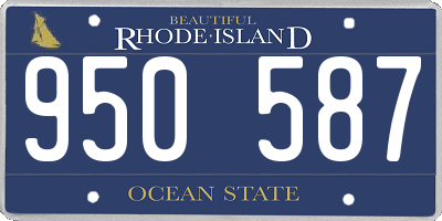 RI license plate 950587