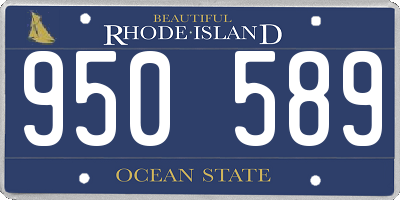 RI license plate 950589