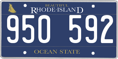 RI license plate 950592