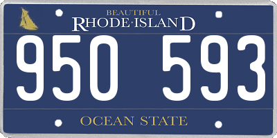 RI license plate 950593