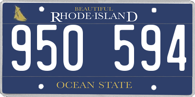 RI license plate 950594
