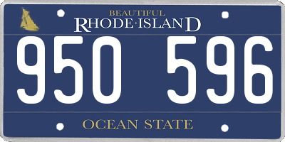 RI license plate 950596