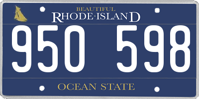RI license plate 950598