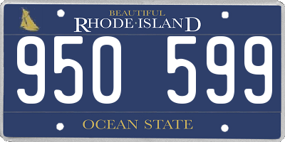 RI license plate 950599