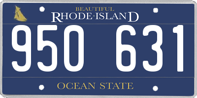 RI license plate 950631