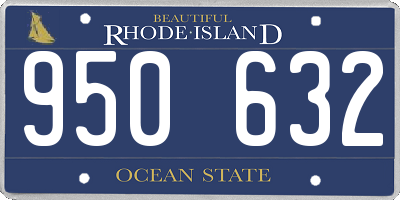 RI license plate 950632