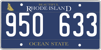 RI license plate 950633