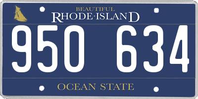 RI license plate 950634