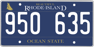 RI license plate 950635