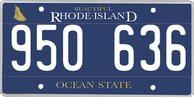 RI license plate 950636