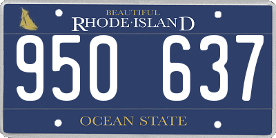 RI license plate 950637