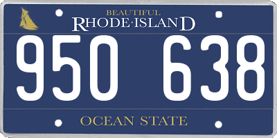 RI license plate 950638