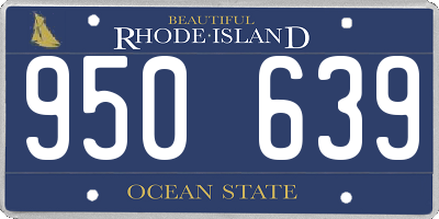 RI license plate 950639