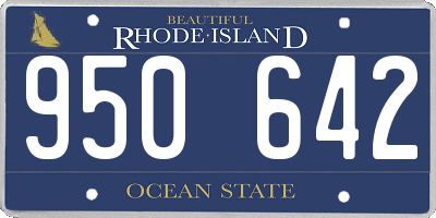 RI license plate 950642