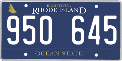 RI license plate 950645