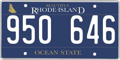 RI license plate 950646