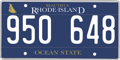 RI license plate 950648