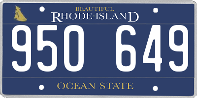 RI license plate 950649