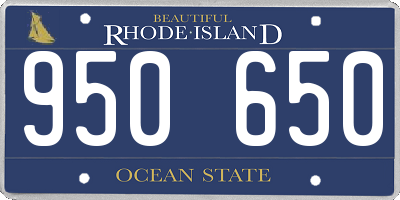 RI license plate 950650