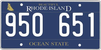 RI license plate 950651