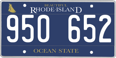 RI license plate 950652