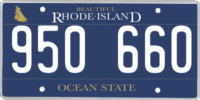 RI license plate 950660