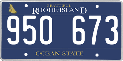 RI license plate 950673