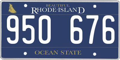 RI license plate 950676