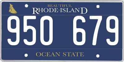 RI license plate 950679