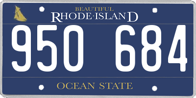 RI license plate 950684