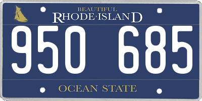 RI license plate 950685