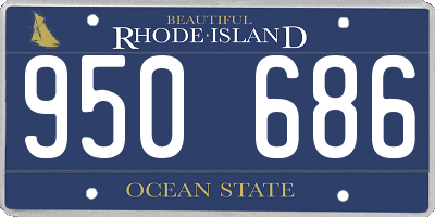 RI license plate 950686