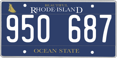 RI license plate 950687