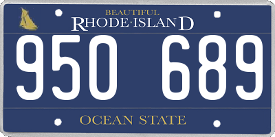 RI license plate 950689