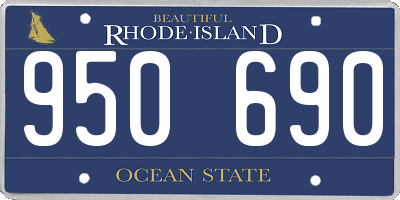 RI license plate 950690